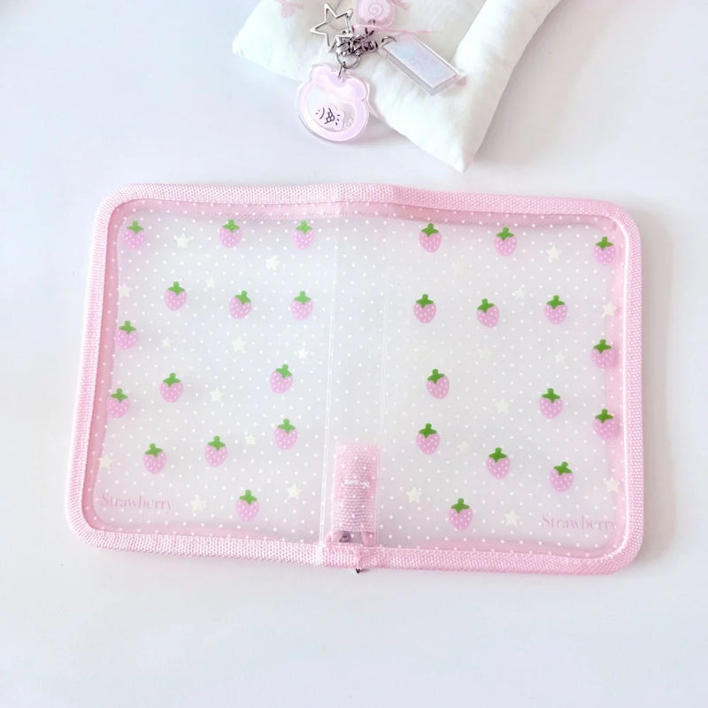 A6 Size Cute Stationery Storage Folder File PP Twill Zipper Pouch Document Bag Zip File Folder School Office Supplies