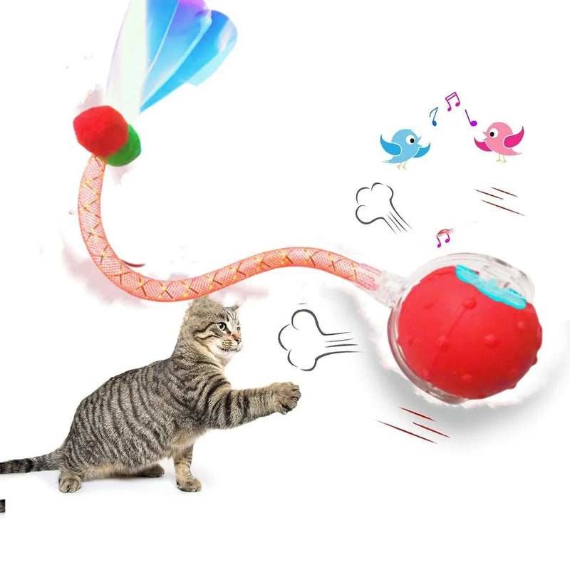 Smart Rolling Ball Cat Toy Interactive Self Play Bite Resistant Pet Toys for Cats Entertainment Boredom Relief Pet Supplies Cat