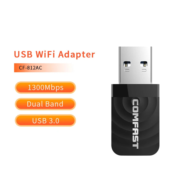 COMFAST 1300Mbps USB 3.0 WiFi Adapter 2G&5G Dual Band Adaptador Antenna 802.11AC MU - MIMO Network Card - Visuel 8 | SAMAG
