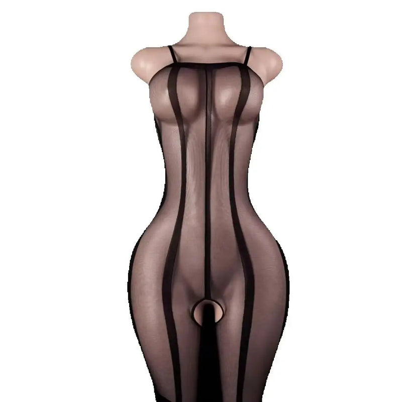 New Sexy Lingerie Open Crotch Body Stocking Bodysuit Women Porn Erotic Lenceria Sexual Mujer Crotchless Catsuit Latex Costumes