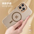 Luxury Magnetic Transparent Phone Case for iPhone 16 12 13 14 15 Pro Max for Magsafe Wireless Charge Shockproof Clear Cover