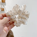 Fairy high-quality organza mesh yarn pleated flower large intestine hair ring tied hair head rope fashion hair accessories