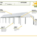 20 x 30 ft Commercial Grade Outdoor Party Tent, White - View 4 | SAMAG