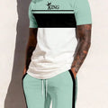 New Summer Vacation Leisure Daily 3D Men's Sports Wear Large Round Neck Short sleeved T - shirt Set Casual - View 5 | SAMAG