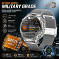 New 1400mAh Big Battery Smart Watch Men Outdoor GPS Flashlight IP68 Waterproof Bluetooth Call AMOLED Military Sports Smartwatch
