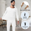 Slimbelle Men's Long Johns Set Winter Thermo Underwear Set Compression Long Sleeve Top Soft Breathable Round Neck Underwear