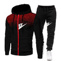 Autumn and winter zipper hooded sweatshirt + long pants set for men's new fashion casual outdoor fitness two - piece | SAMAG