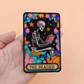 Skeleton Tarot Iron On Patch Clothes Patch For Clothing ADHD Embroidered Patch Garment Apparel Accessories Sewing Stickers