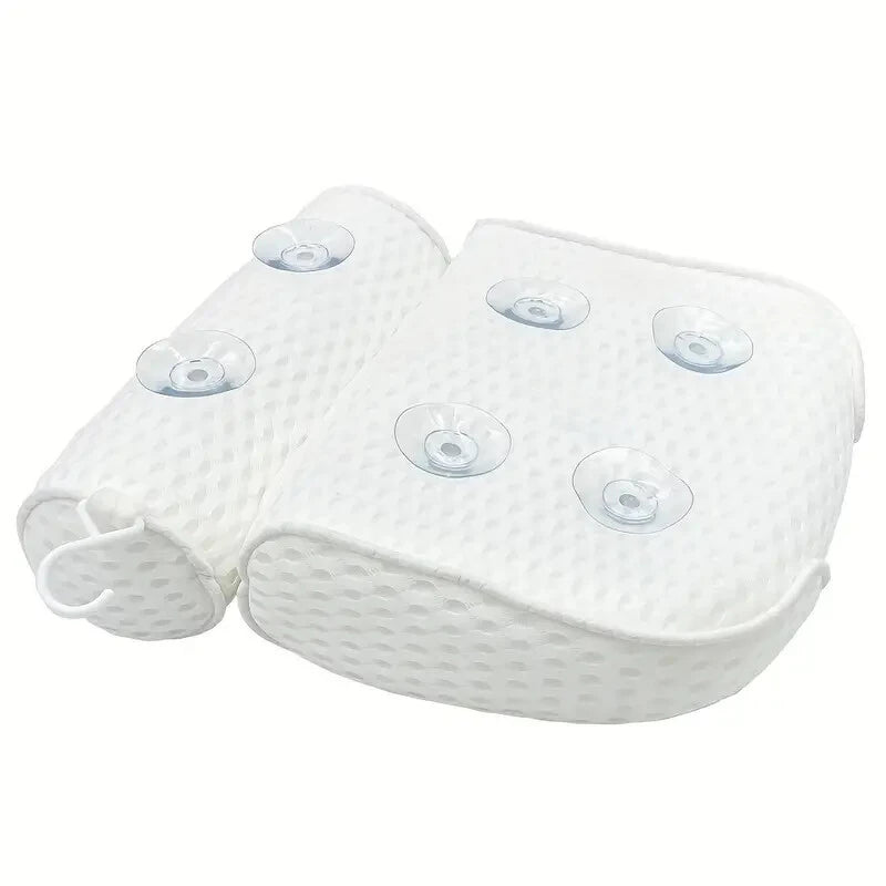 1 Spa Bathtub Pillow with Anti Slip Suction Cup for Neck and Back Support, Bathroom Accessory, Bathtub/Bathroom Accessory