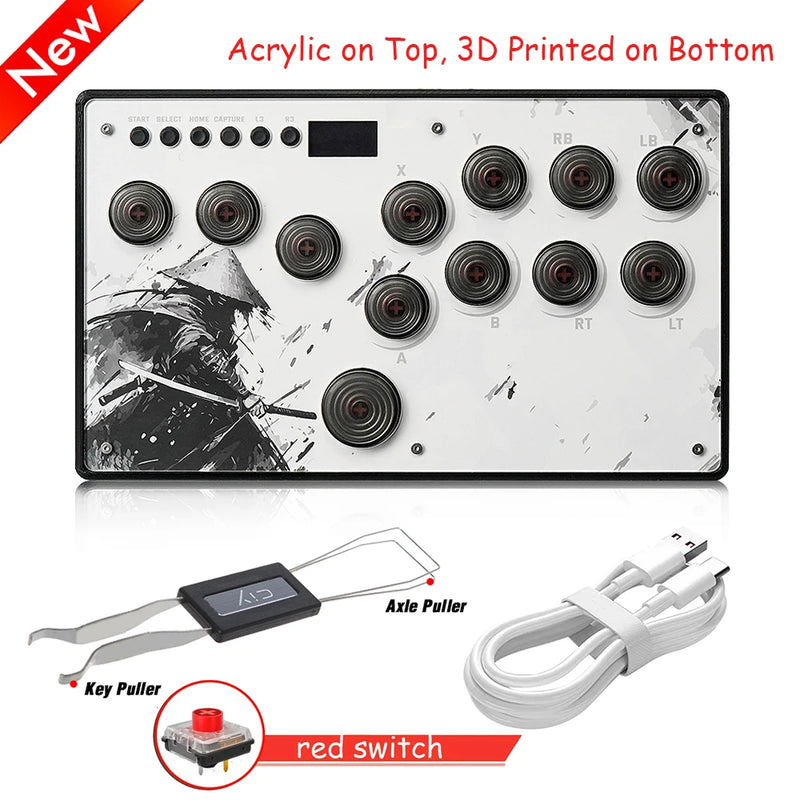 Flatbox Left/Right Layout Mini HitBox Stickless Controller For PS4 FightStick HotSwap Kailh Switch Arcade Joystick For PC/PS3/NS