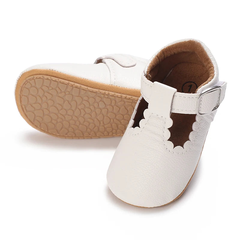 NEW Baby Baptist Shoes Girl Boy Shoes Lace Rubber Sole Anti-slip Toddler First Walkers Infant Crib Shoes Newborn Girl Moccasins