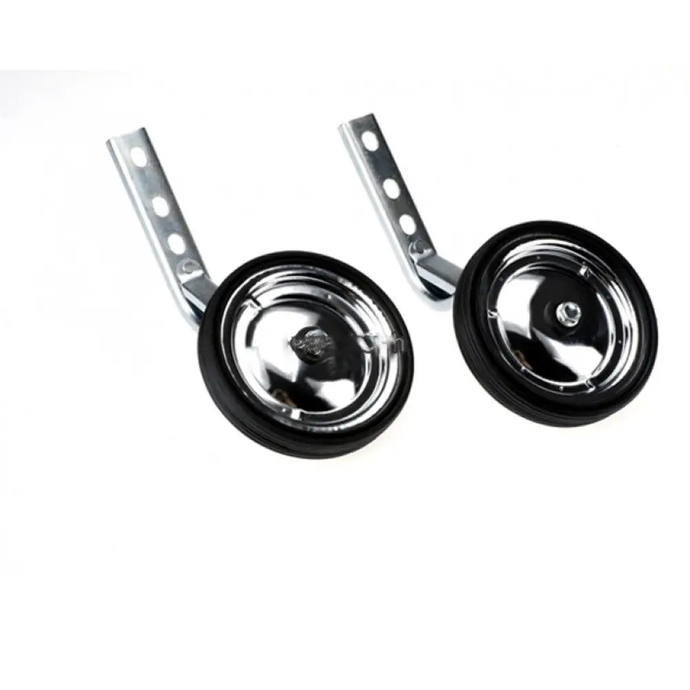 Children Training Wheels Heavy Duty Universal Fit Bicycle Balance Aid Silver Black Metal Rubber for 12 14 16 18 20 Inch