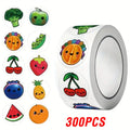 100-500pcs Fruit Stickers Cute Gift Box Thank you Stickers Packaging Decoration Adhesive Lables Stationery Sticker
