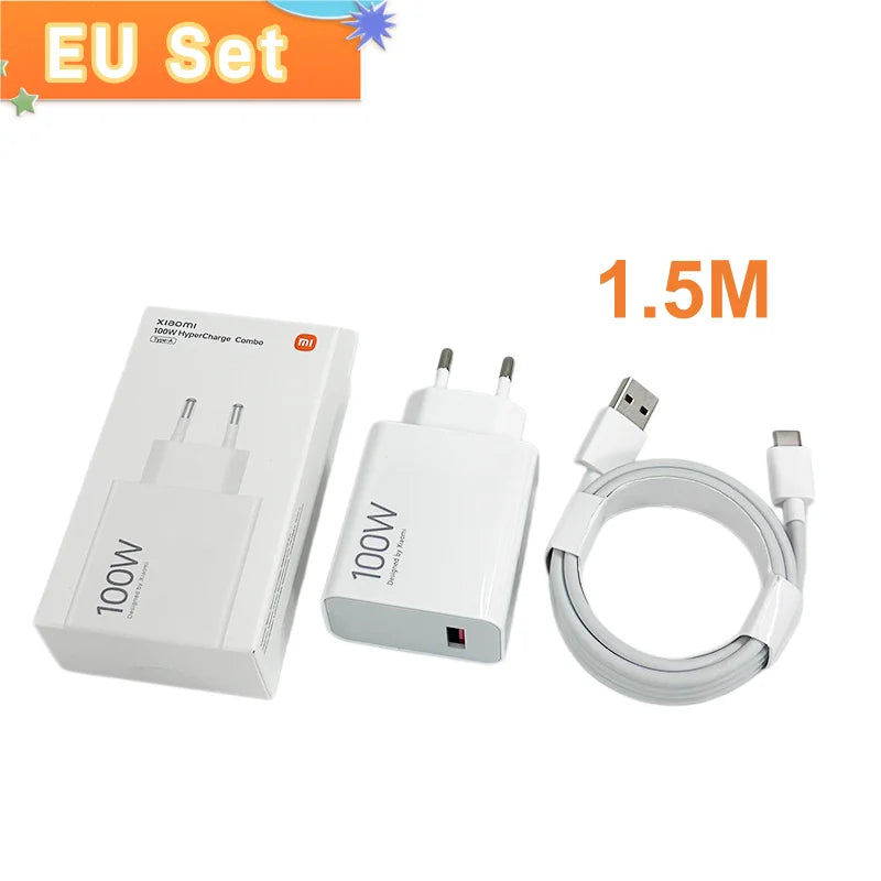Original Xiaomi 120W 100W Charger Fast Charging Turbo Charger Type C Cable Xiaomi 17 17T 15 15T 14 POCO X8 X7 Pro Redmi Note 15