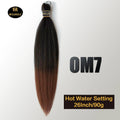 Kanekalon 26inch Hot Water Set Pre Stretched Jumbo Braiding Hair Box Twist Braids Synthetic Hair Extensions For Women Soft Yaki