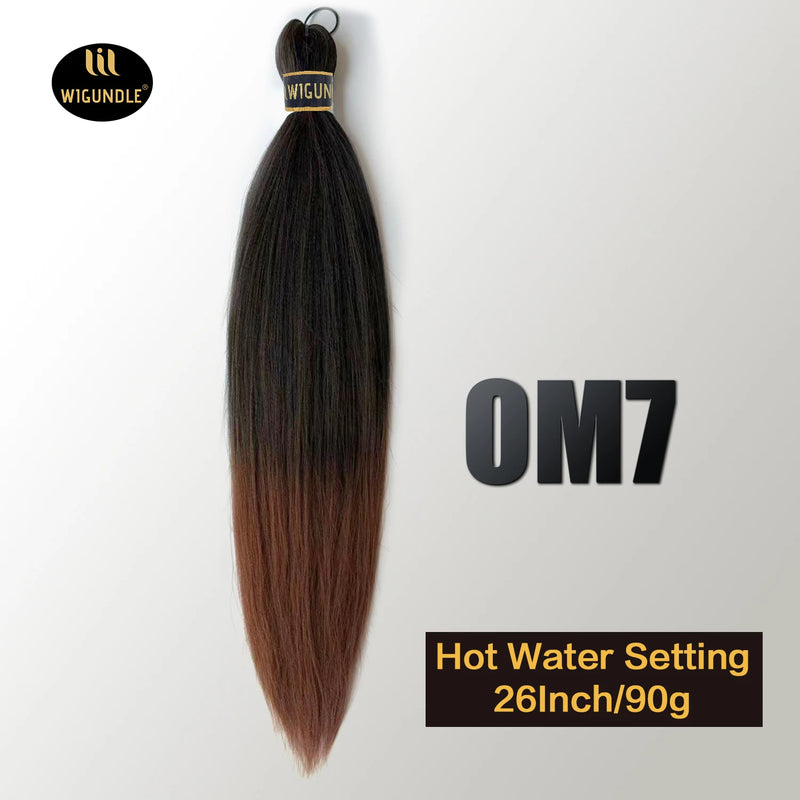 Kanekalon 26inch Hot Water Set Pre Stretched Jumbo Braiding Hair Box Twist Braids Synthetic Hair Extensions For Women Soft Yaki
