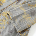 Comfortable Loose Homewear Sleepwear Set Japanese Style Men's Cotton Kimono Pajamas Set - Long Sleeve Robe with Pants
