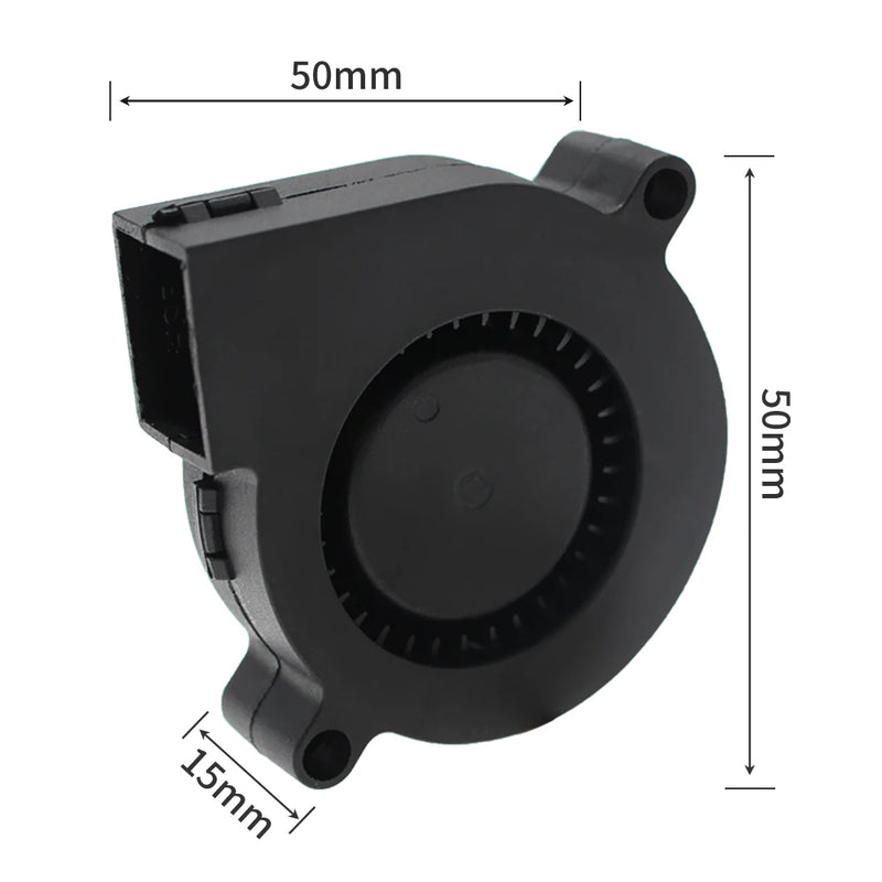 Prusa i3 MK3 MK3S+ DC 5V 5015 50mm Blow Radial Cooling Fan Double Ball Bearing Front Print Fan Cooler Radiator 3D Printer Parts
