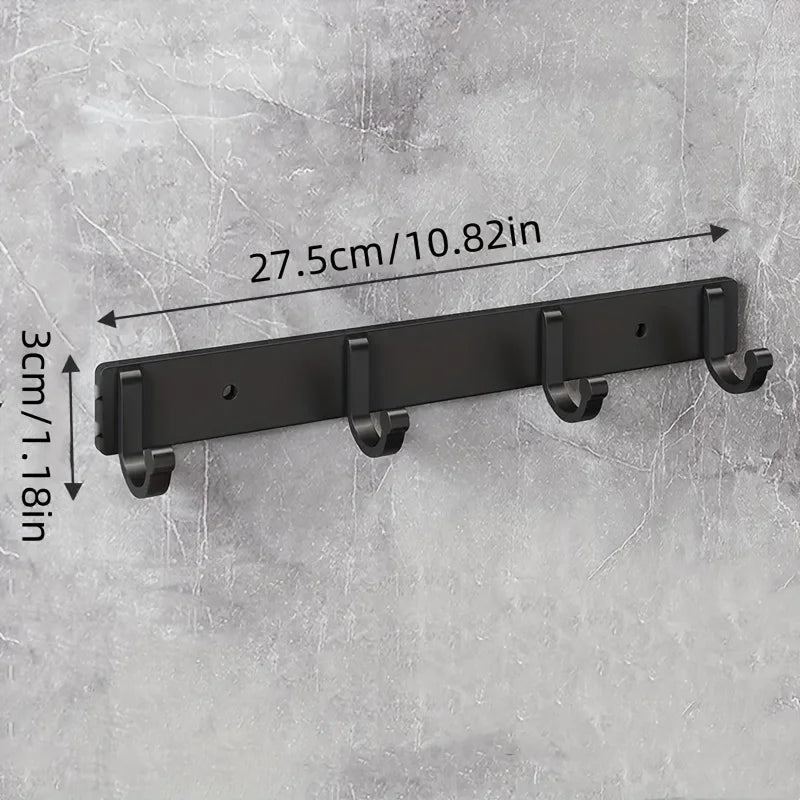 1 Piece Kitchen Facilities Black Aluminum Wall Hook - Perfect For Placing Spatulas And Supplies In The - View 8 | SAMAG