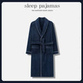 2026 Men's Autumn Winter Flannel Pajama Robes Thickened Warm Lace Up Bath Robes Men Loose Lounge Homewear Coral Fleece Nightgown