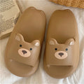 Women Thick Soft-Soled Slippers Platform Cute Animals Design Summer Indoor Non-Slip Bathroom Couples Comfortable Casual Home New