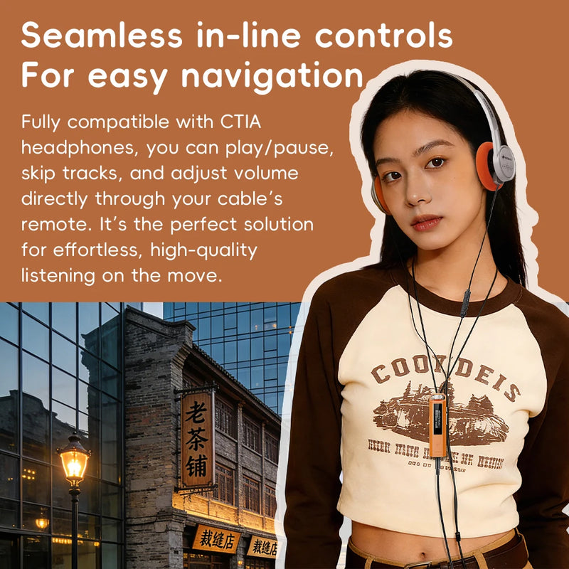 FiiO ECHO NANO Retro Music Player, Pocket-Sized HiFi MP3 Player with OLED Display, USB DAC, Lossless Audio