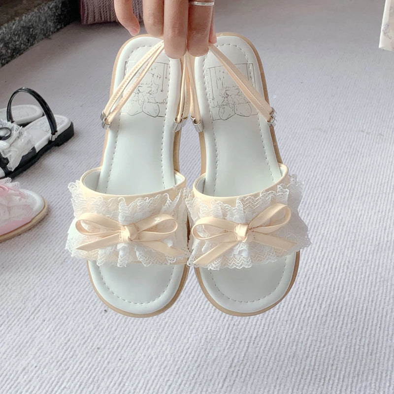 Fantasy Fairy Tale Beach Party Luo Shoes Summer Sandals 2025 Cute Lolita Sandals Versatile
