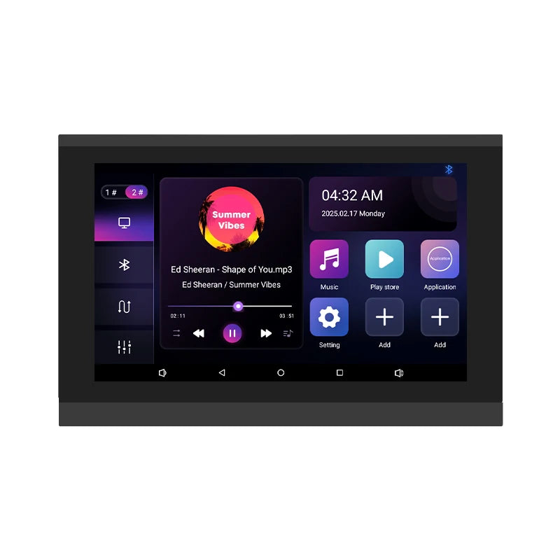 2025 New Type 7 Inch Smart Home Background Music Player Stereo Sound WIFI Touch Screen Bluetooths Audio Android Wall Amplifiers