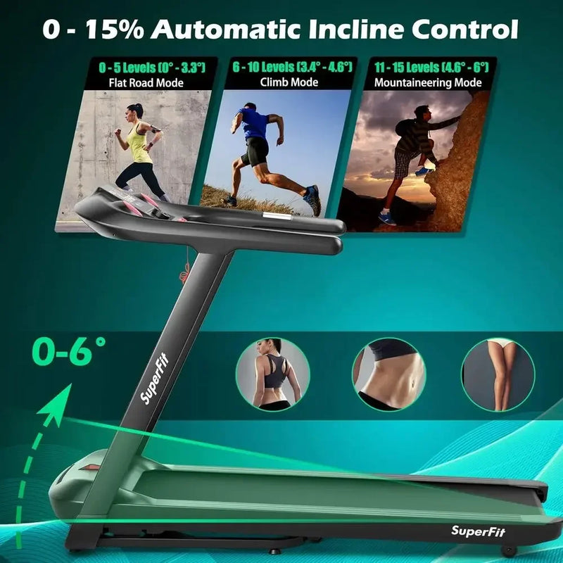 15% Auto Incline Voice Control Treadmill with Bluetooth - View 2 | SAMAG