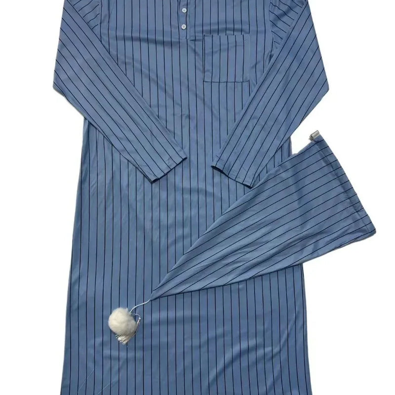 2026 Autumn Men's Nightgown Male Long Robe Solid Thin Loose Plus Size Long Sleeve One-Piece Pajamas for Men Bathrobe Homewear
