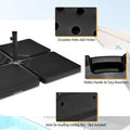 Patio 4pcs 13L Cantilever Offset Umbrella Base Heavy Duty Outdoor Square Black