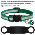 Customized Pet Collar Reflective Cat Collars Free Engraved Puppy Kitten Pet ID Nameplate Necklace With Bell Anti-lost For Cats