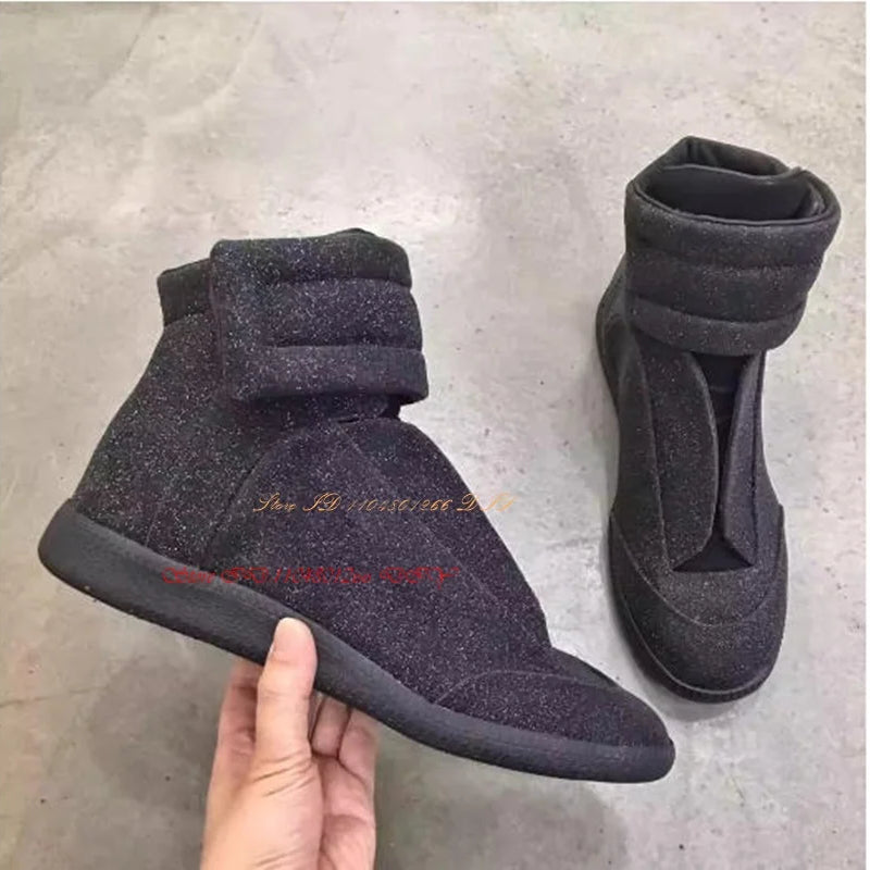 Real Picture Leather Street Style Men's Casual Shoes High Top Sneakers Man Boots Outdoor Activity Zapatillas Hombre Chaussure