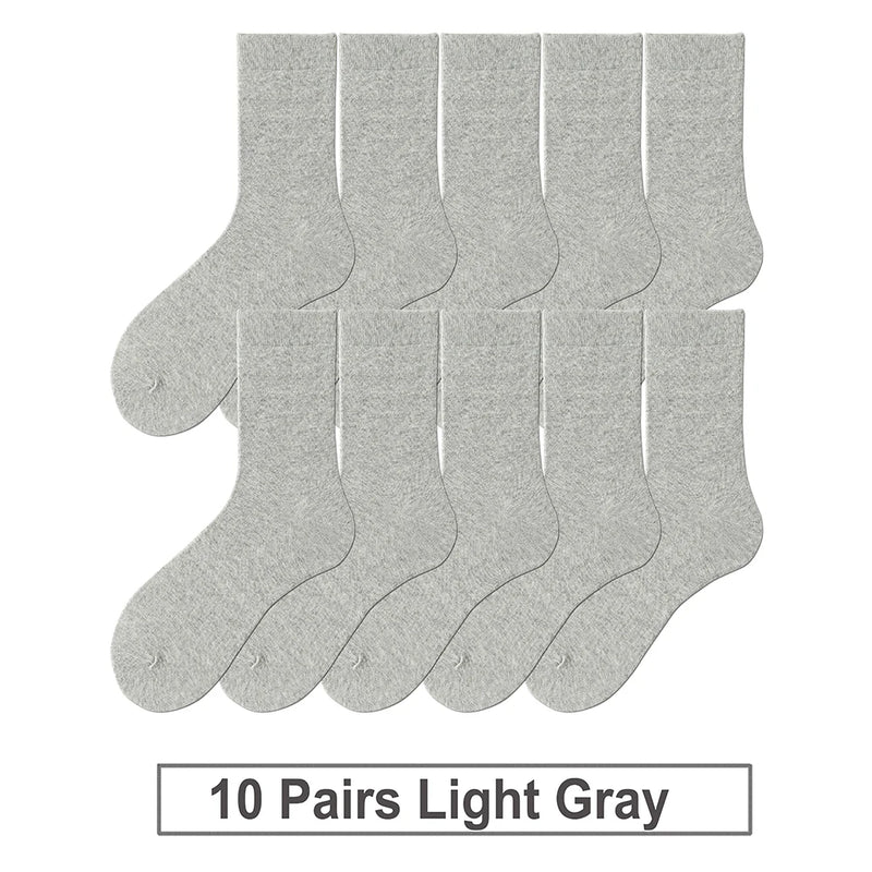 10 Pairs New Men's Cotton Socks Black Business Soft | SAMAG