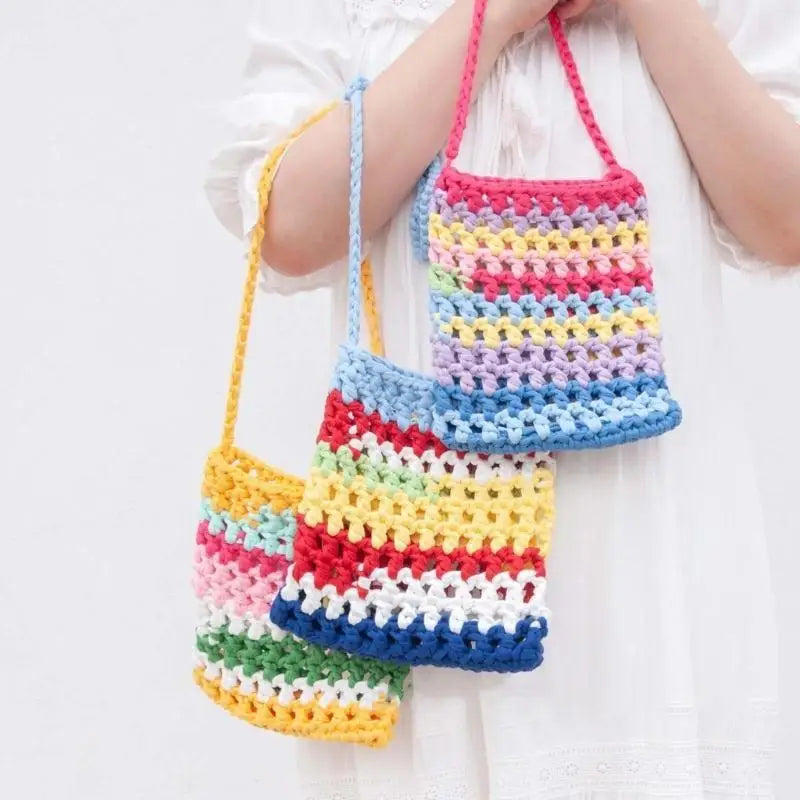 E8BD 6 Rolls Handmade Fabric Strip DIY T - shirt Yarn Knitting for Crocheting and Crafting for Hand Bag - View 2 | SAMAG