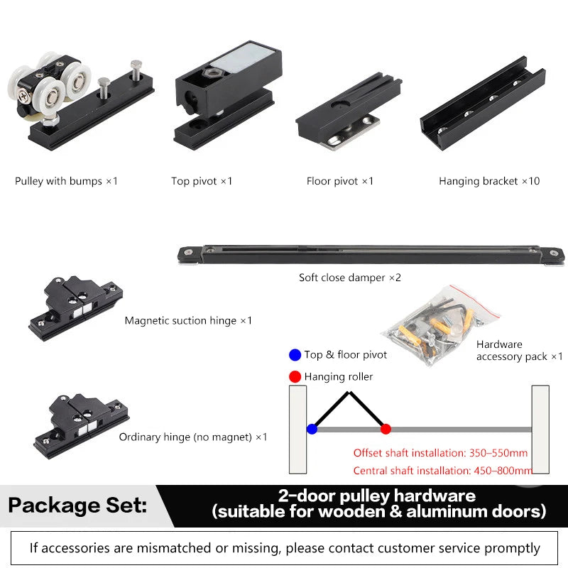Bottomless Linked 3 - Fold Folding Door Hardware Kit - View 11 | SAMAG