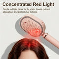 Electric Hair Brush for Anti-Frizz Detangling with Spray, Red Light Therapy & Retractable Teeth – Scalp Massage, Wet & Dry Use