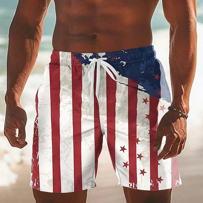 Men's American US Flag 250th Anniversary Beach shorts | SAMAG
