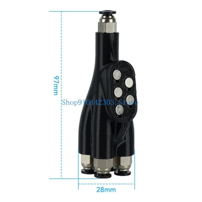 L4MD Printer Part 4-In-1 PTFE Adapter Material Pipe Expansion Port Connectors for Lab X1C P1P/S Printer Accessories