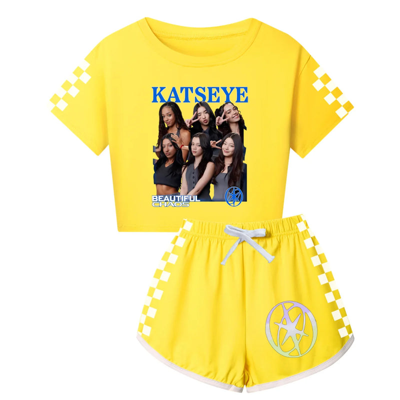 KATSEYE Costume Baby Girls Summer Casual Pajamas Set Kids | SAMAG