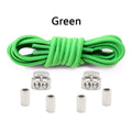 Oval Elastic Shoelace Metal Buckle Laces Unisex Quick-On/Off Shoelaces for Sneakers and Boots 1Pair/2Pair