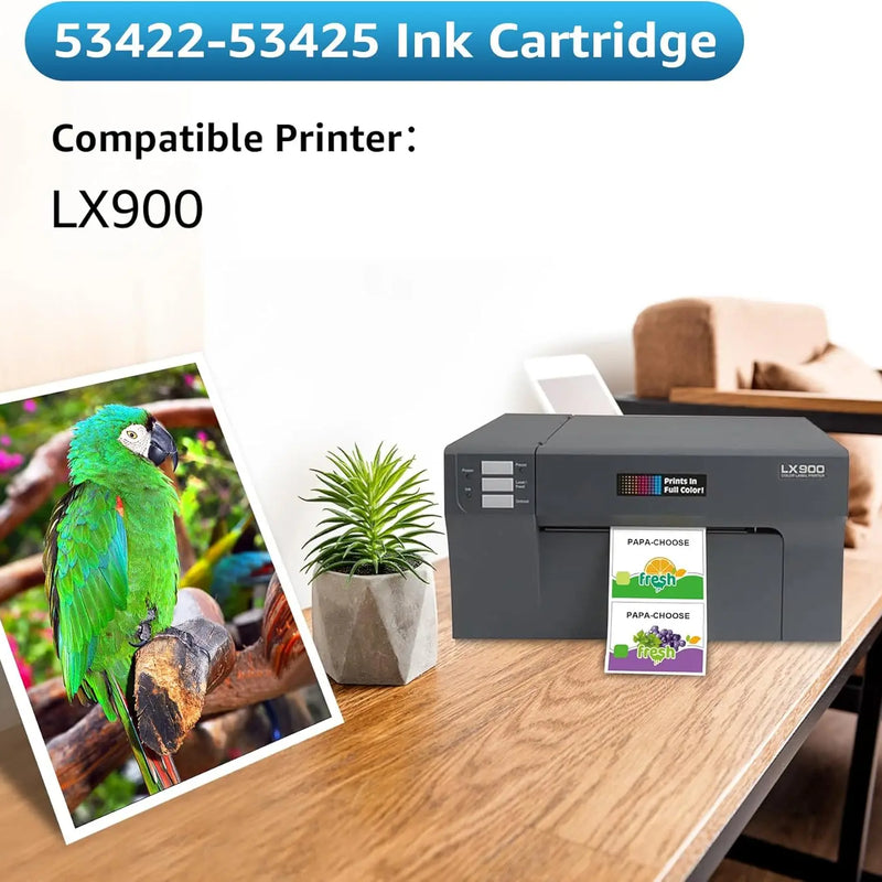 53422 ink cartridge replacement set, compatible with Primera 53423, 53424, and 53425, compatible with Primera LX900 printer ink.