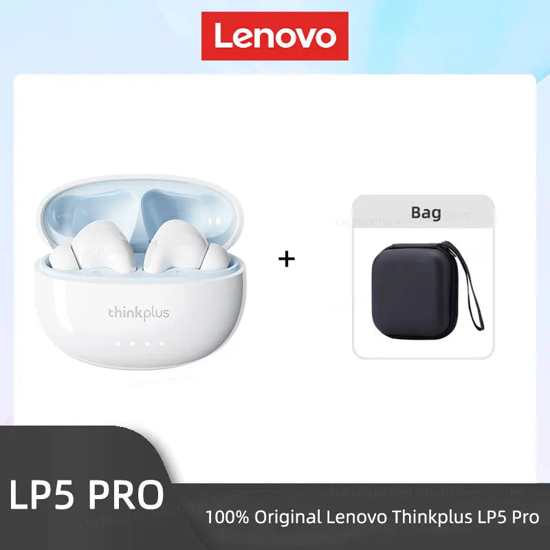 Lenovo LP5 PRO Wireless Bluetooth 5.4 Earphones TWS HiFi Sound Gaming Earbuds LP5Pro Sport Headset Long Standby with Mic 2025