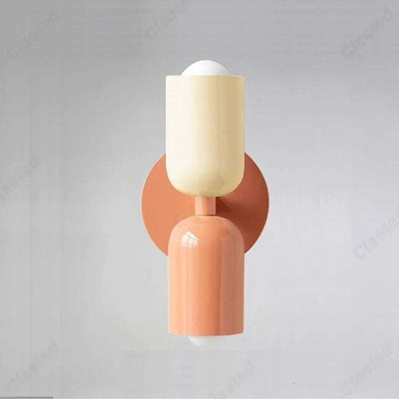LED Creative Cream Wind Double Headed E27 Hotel Restaurant Wall Light Indoor Home Bedroom Bedlight Living Room Corridor Lighting
