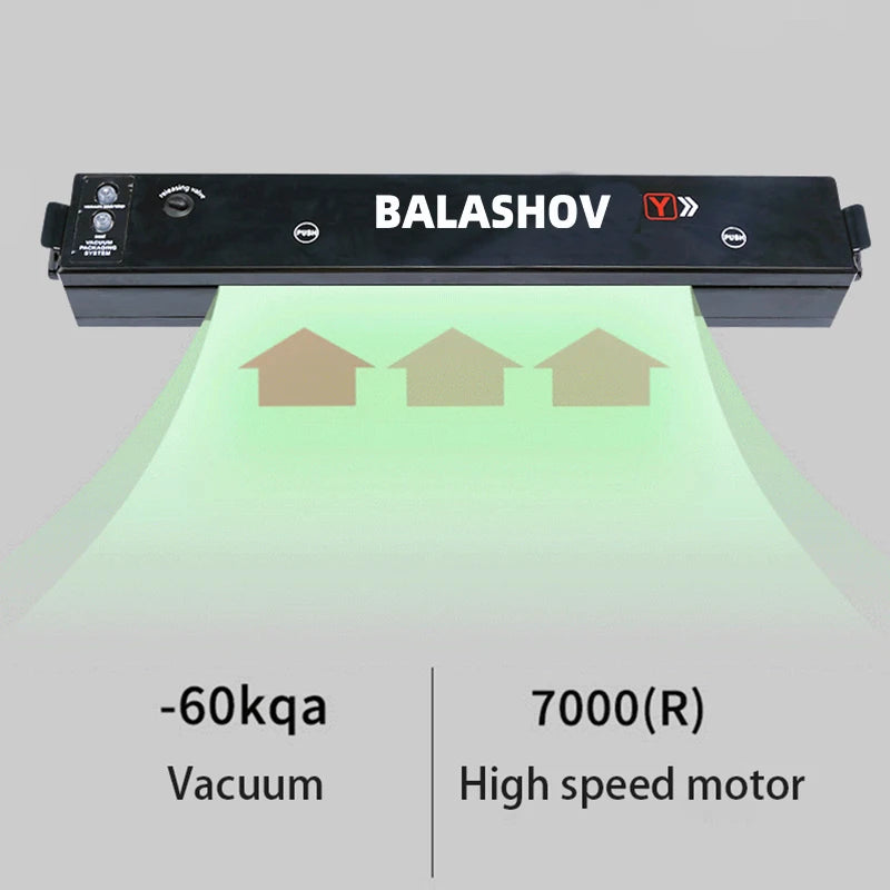 220V Electric Vacuum Sealer Packaging Machine with Free 15pcs Vacuum Bags Machine Household Black Food Vacuum Sealer