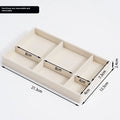 Velvet Jewelry Storage Box Earrings Necklace Ring Bracelet Display Stand Gold Tray - Visuel 14 | SAMAG