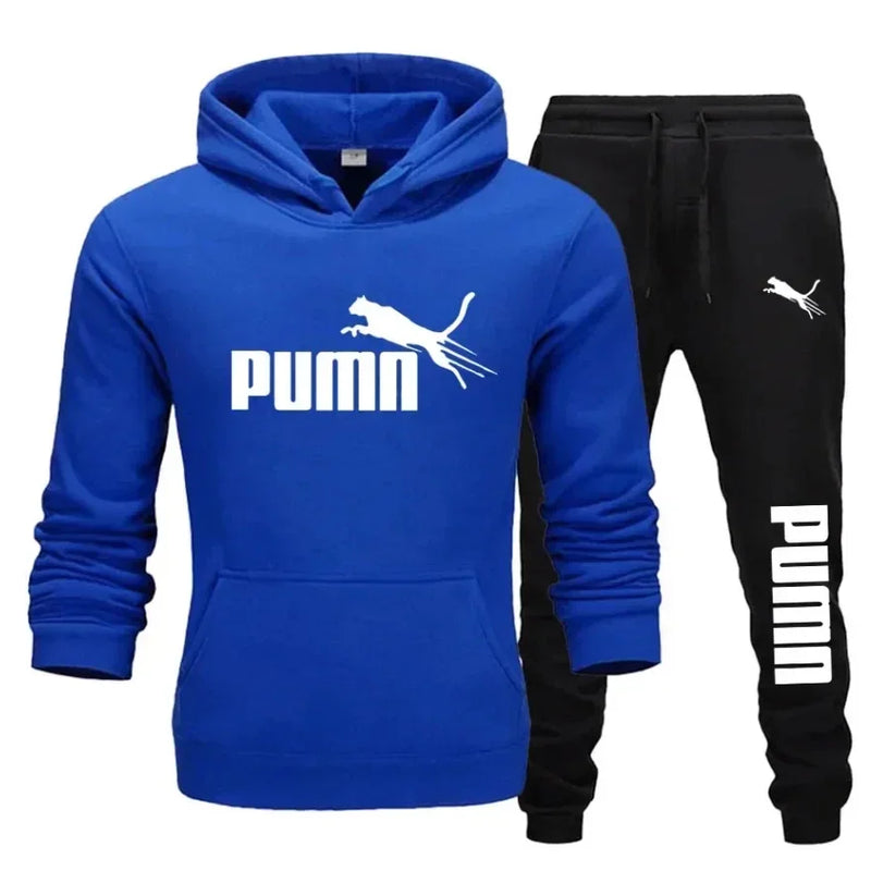 Letter printed sportswear set men's hooded sweatshirt | SAMAG