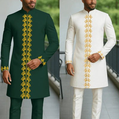 Men Dashiki New In 2-piece Full Pant Sets African | SAMAG