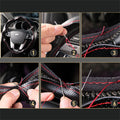 Leather Car Steering Wheel Cover Car Braid On The Steering Wheel 38 CM DIY Universal Auto Steering Wheel Cover Leather Case