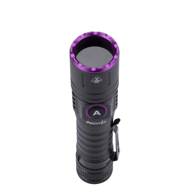 15W 365nm Rechargeable UV Flashlight Ultraviolet Black Light for Pet Urine Stains Uranium Glass Minerals Bug Scorpions Detector